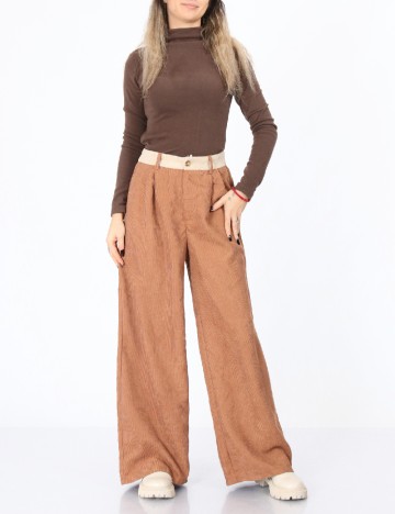 Pantaloni SHEIN, maro