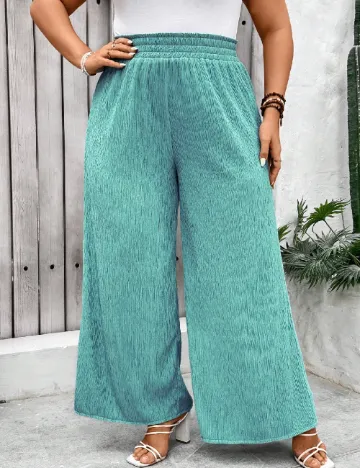 Pantaloni SHEIN CURVE, turcoaz Verde