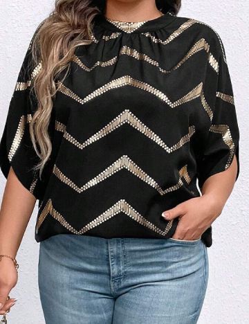 Bluza SHEIN CURVE, negru