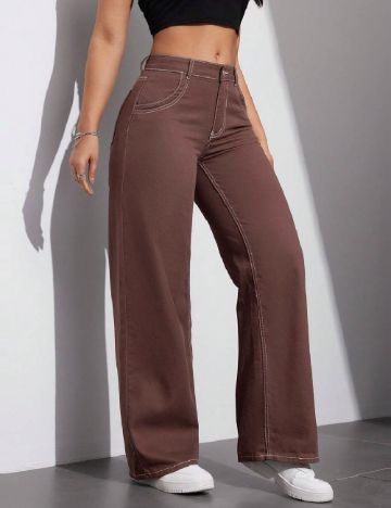 Pantaloni SHEIN, maro