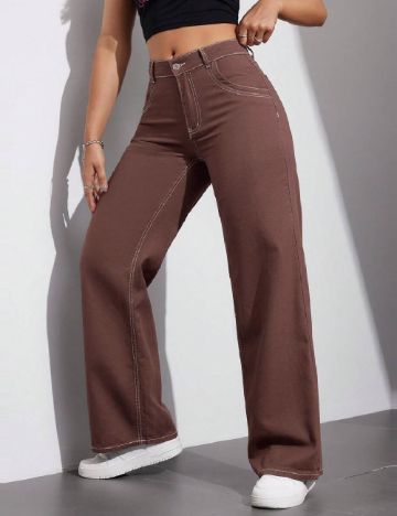 Pantaloni SHEIN, maro