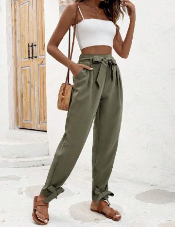 Pantaloni SHEIN, verde