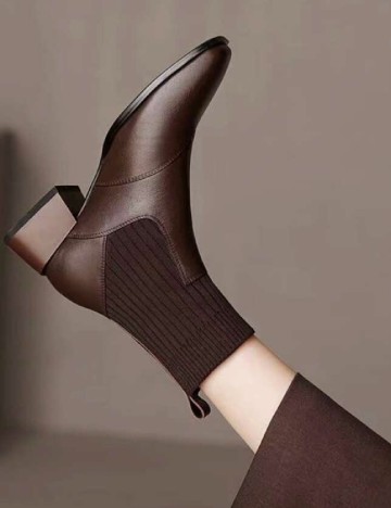 Botine SHEIN, maro