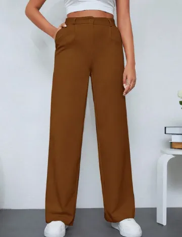 Pantaloni SHEIN, maro Maro