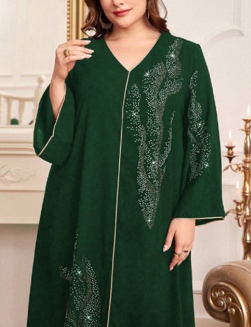 Rochie lunga SHEIN CURVE, verde