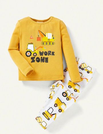 Pijama CozyCub, galben