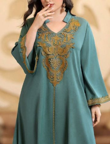 Rochie lunga SHEIN CURVE, verde