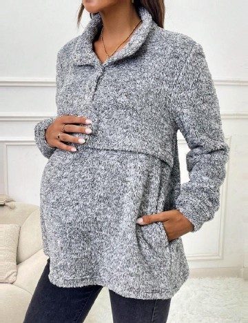 Bluza SHEIN Maternity, gri