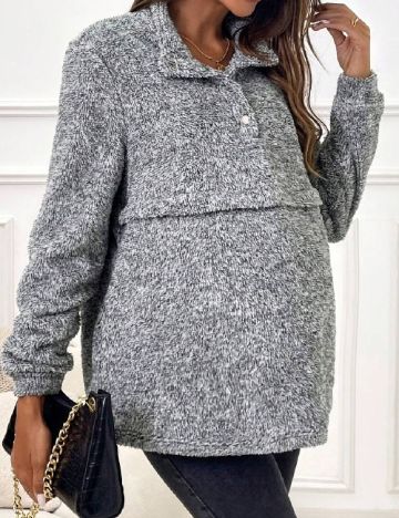 Bluza SHEIN Maternity, gri