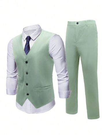 Costum SHEIN Plus Size Men, verde