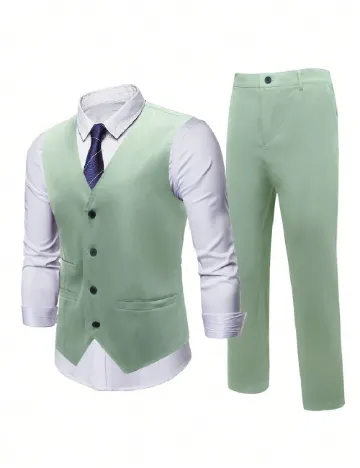 Costum SHEIN Plus Size Men, verde Verde