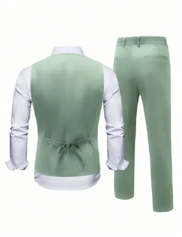 Costum SHEIN Plus Size Men, verde Verde