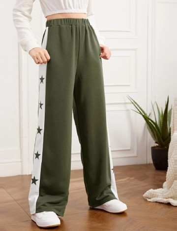 Pantaloni Shein Kids, verde