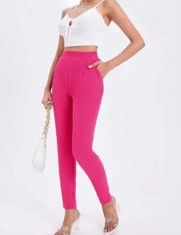 Pantaloni SHEIN, roz Roz