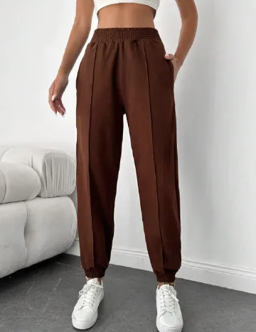 Pantaloni SHEIN, maro Maro