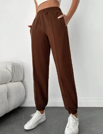 Pantaloni SHEIN, maro Maro