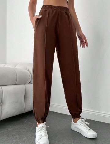 Pantaloni SHEIN, maro