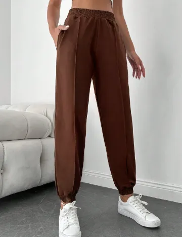 Pantaloni SHEIN, maro Maro