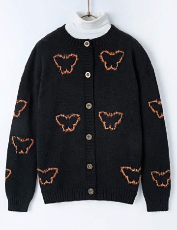 Cardigan Shein Kids, negru