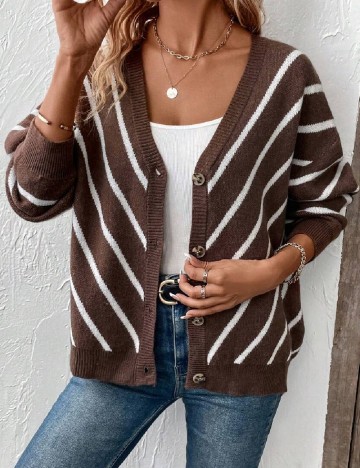 Cardigan SHEIN, maro