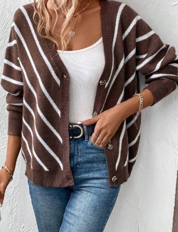 Cardigan SHEIN, maro