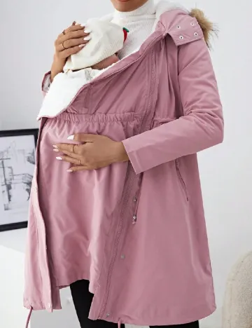 Geaca SHEIN Maternity, roz Roz