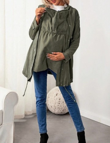 Geaca SHEIN Maternity, verde