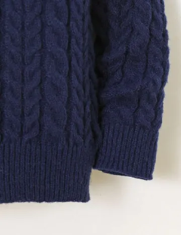 Cardigan Shein Kids, bleumarin Albastru