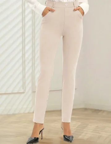 Pantaloni SHEIN, bej Crem