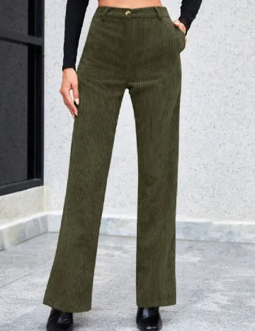 Pantaloni SHEIN, kaki Verde