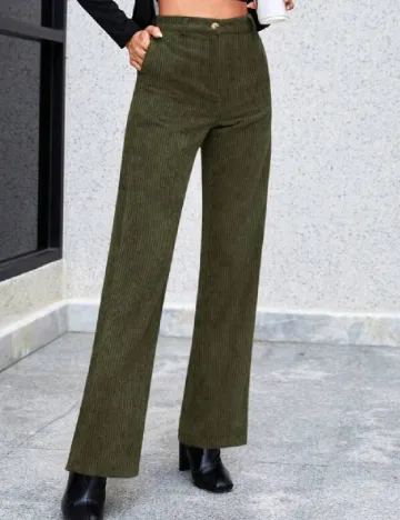 Pantaloni SHEIN, kaki Verde