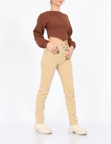 Pantaloni SHEIN, maro deschis