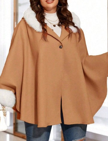 Poncho SHEIN CURVE, maro