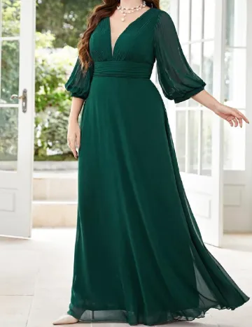 Rochie lunga SHEIN CURVE, verde Verde