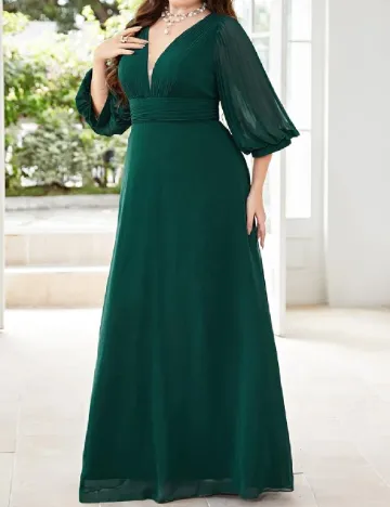 Rochie lunga SHEIN CURVE, verde Verde