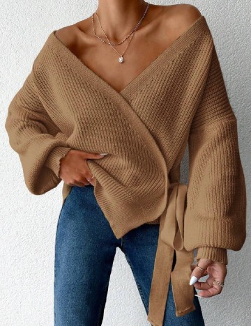 Cardigan SHEIN, maro