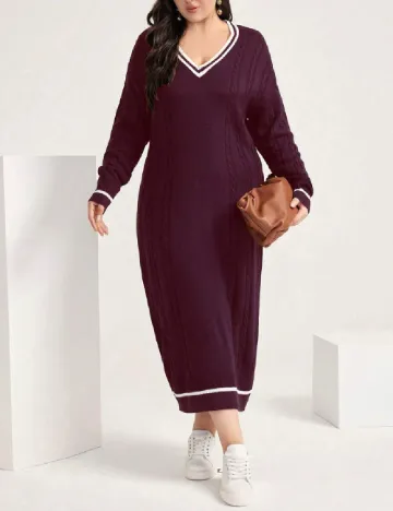 Rochie medie SHEIN CURVE, pruna Mov