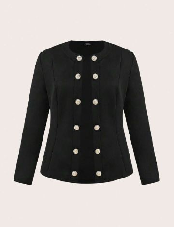 Blazer SHEIN CURVE, negru