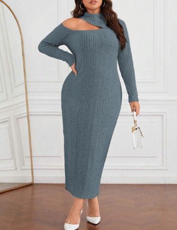 Rochie lunga SHEIN CURVE, albastru