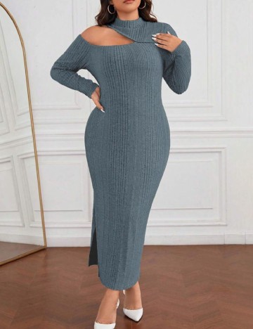 Rochie lunga SHEIN CURVE, albastru