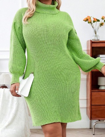 Rochie scurta SHEIN CURVE, verde