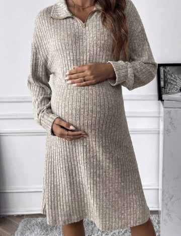 Rochie medie SHEIN Maternity, gri