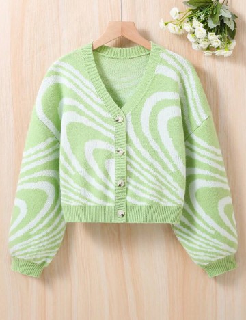 Cardigan Shein Kids, verde