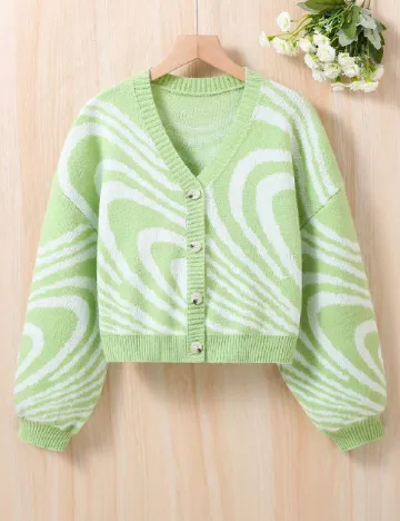 Cardigan Shein Kids, verde Verde