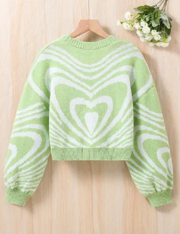 Cardigan Shein Kids, verde Verde