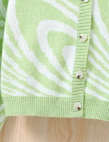 Cardigan Shein Kids, verde Verde