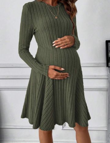 Rochie scurta SHEIN Maternity, verde