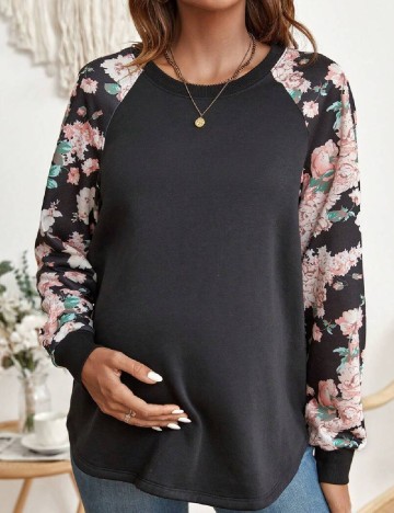 Bluza SHEIN Maternity, negru