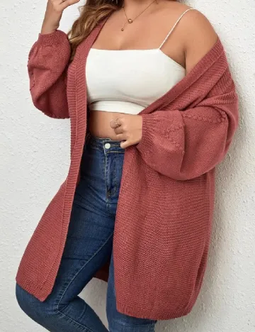 Cardigan SHEIN CURVE, roz Roz