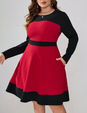 Rochie scurta SHEIN CURVE, rosu